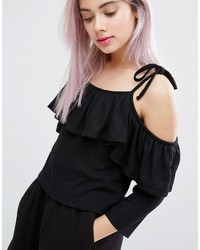 schwarze Bluse von Monki