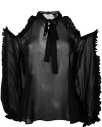 schwarze Bluse von MSGM