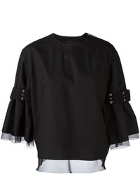 schwarze Bluse von Sacai