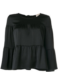 schwarze Bluse von Semi-Couture