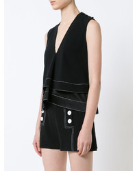 schwarze Bluse von Derek Lam 10 Crosby