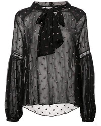 schwarze Bluse von Ulla Johnson
