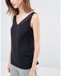 schwarze Bluse von Warehouse