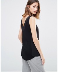 schwarze Bluse von Warehouse