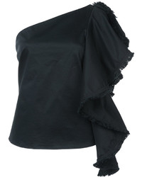 schwarze Bluse von Zac Posen
