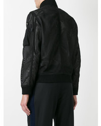 schwarze Bomberjacke aus Netzstoff von Givenchy