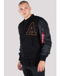 schwarze Bomberjacke von Alpha Industries