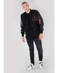 schwarze Bomberjacke von Alpha Industries