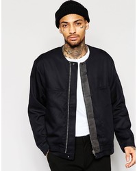 schwarze Bomberjacke von Asos