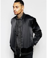 schwarze Bomberjacke von Asos