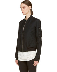 schwarze Bomberjacke von Rick Owens