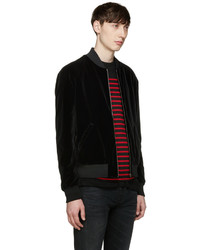 schwarze Bomberjacke von Saint Laurent