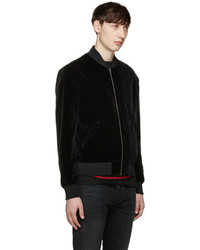 schwarze Bomberjacke von Saint Laurent