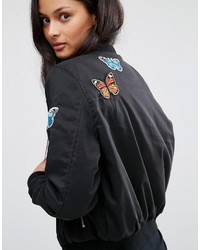 schwarze Bomberjacke von Brave Soul