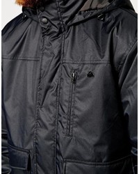 schwarze Bomberjacke von Quiksilver