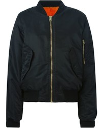 schwarze Bomberjacke