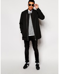 schwarze Bomberjacke von Asos