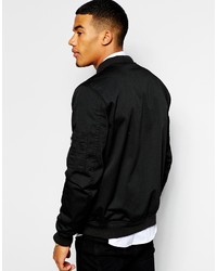 schwarze Bomberjacke von Asos