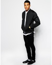 schwarze Bomberjacke von Asos