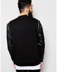 schwarze Bomberjacke von Asos