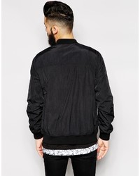 schwarze Bomberjacke von Asos