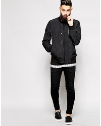 schwarze Bomberjacke von Asos