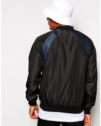 schwarze Bomberjacke von Asos