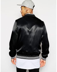 schwarze Bomberjacke von Asos