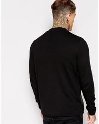 schwarze Bomberjacke von Asos