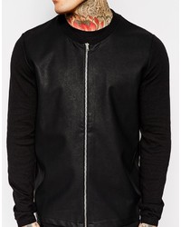 schwarze Bomberjacke von Asos