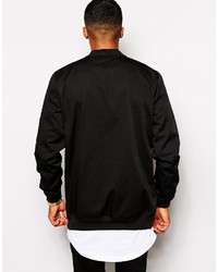 schwarze Bomberjacke von Asos