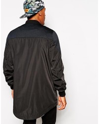 schwarze Bomberjacke von Asos