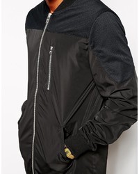 schwarze Bomberjacke von Asos