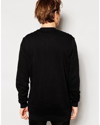 schwarze Bomberjacke von Asos