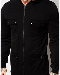 schwarze Bomberjacke von Asos