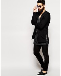 schwarze Bomberjacke von Asos