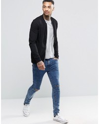 schwarze Bomberjacke von Asos