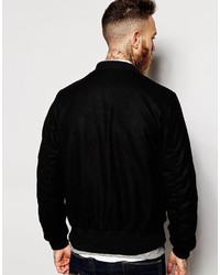 schwarze Bomberjacke von Asos