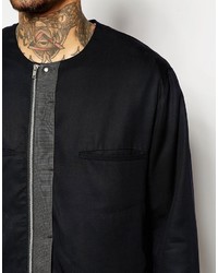 schwarze Bomberjacke von Asos