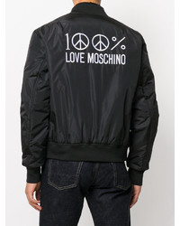 schwarze Bomberjacke von Love Moschino