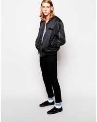 schwarze Bomberjacke von Cheap Monday