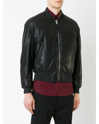 schwarze Bomberjacke von Alexander McQueen