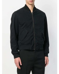 schwarze Bomberjacke von Ann Demeulemeester Blanche