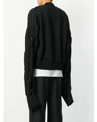 schwarze Bomberjacke von Ann Demeulemeester Blanche