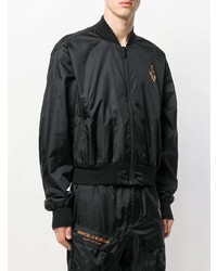 schwarze Bomberjacke von Marcelo Burlon County of Milan