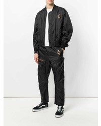 schwarze Bomberjacke von Marcelo Burlon County of Milan