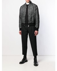 schwarze Bomberjacke von Jil Sander