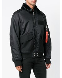 schwarze Bomberjacke von Diesel