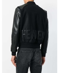 schwarze Bomberjacke von Saint Laurent