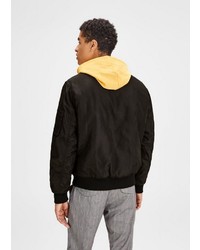 schwarze Bomberjacke von Jack & Jones